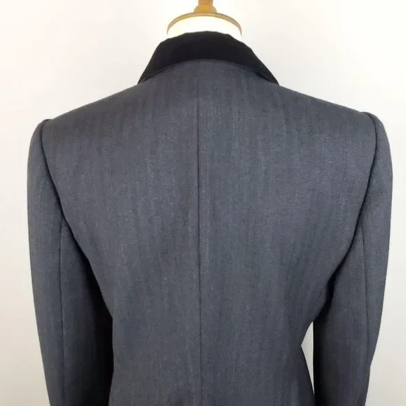 Vintage Ralph Lauren Black Herringbone Wool Blazer - Picture 5 of 14